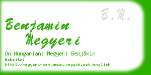 benjamin megyeri business card