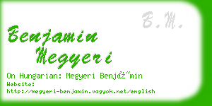 benjamin megyeri business card